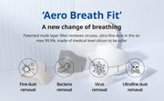Aero Breath Fit is a new change of breathing. Patented  multi layer filter removes viruses, ultra find dust in the air max 99.9%, made of medical level silicon to be safer
